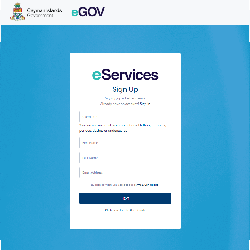 EServices Sign In User Guide - My EGov - EGov