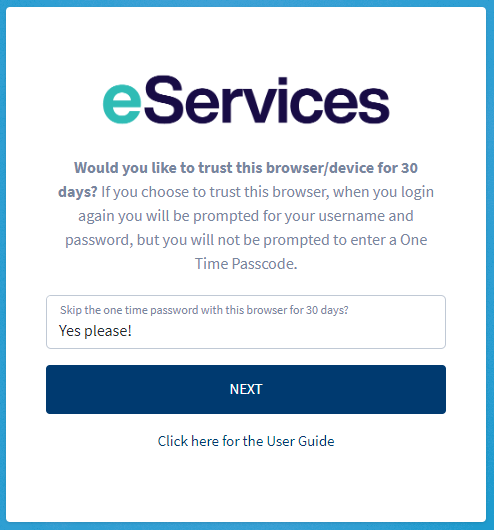 eServices Sign In - What's New? - My eGov - eGov